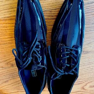 Size 7 boys black formal shoes.  Never worn